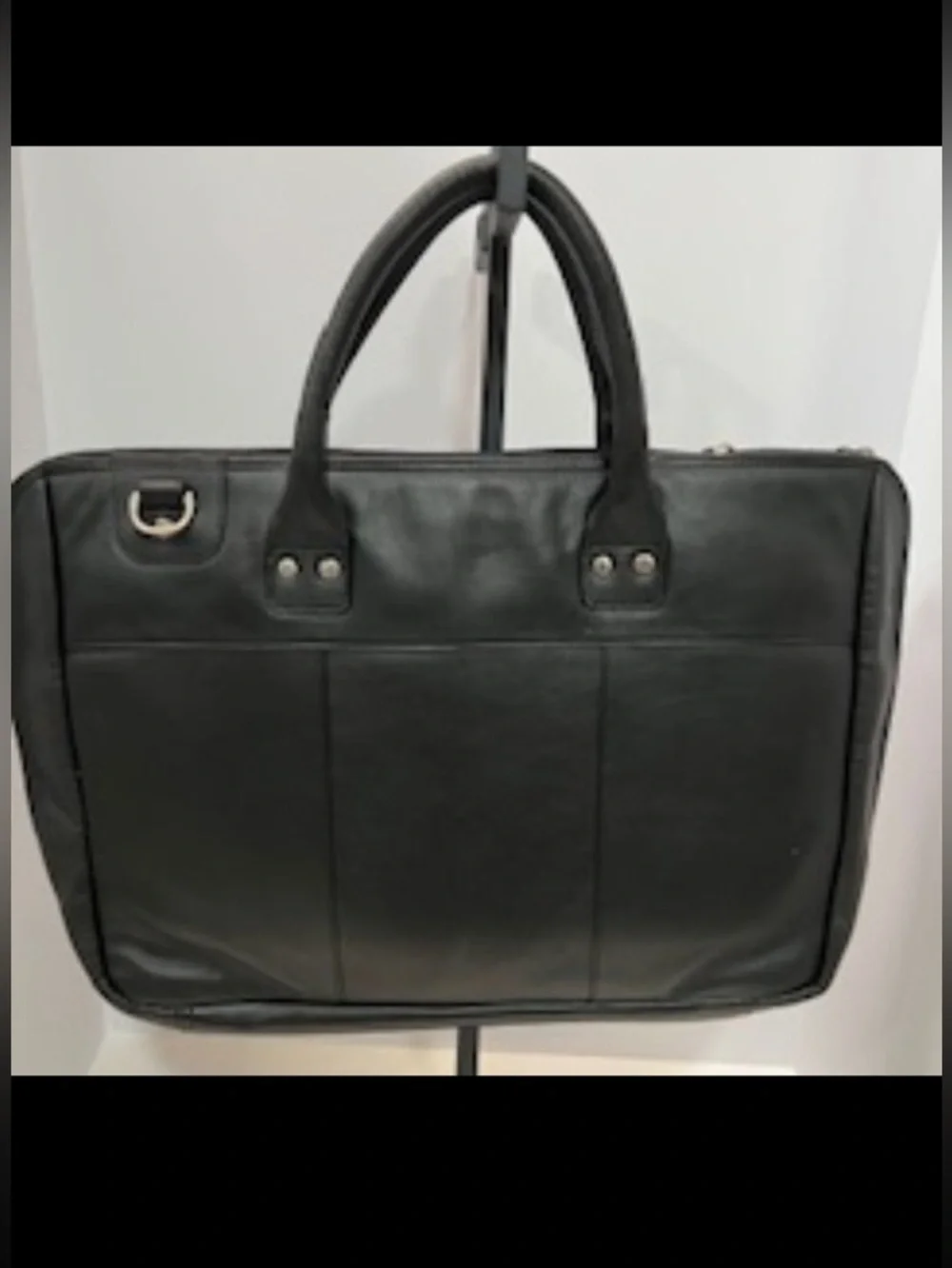 Winn International Slim Leather Laptop Briefcase Style 2455